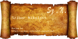 Sziber Nikolett névjegykártya