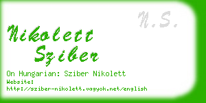 nikolett sziber business card